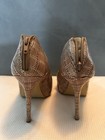Steve Madden Peep Toe Faux Crocodile Tan Platform Heel Size 10 — photo 4