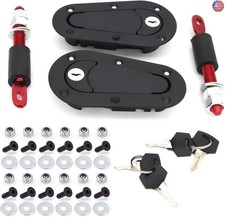 Flush Hood Latch And Pin Kit - Blackuniversal Racing Car Hood Pin Engine