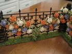 Rose Covered Corner Victorian Fence w/2 Garden Beds 1:12 dollhouse miniature #1 — photo 4