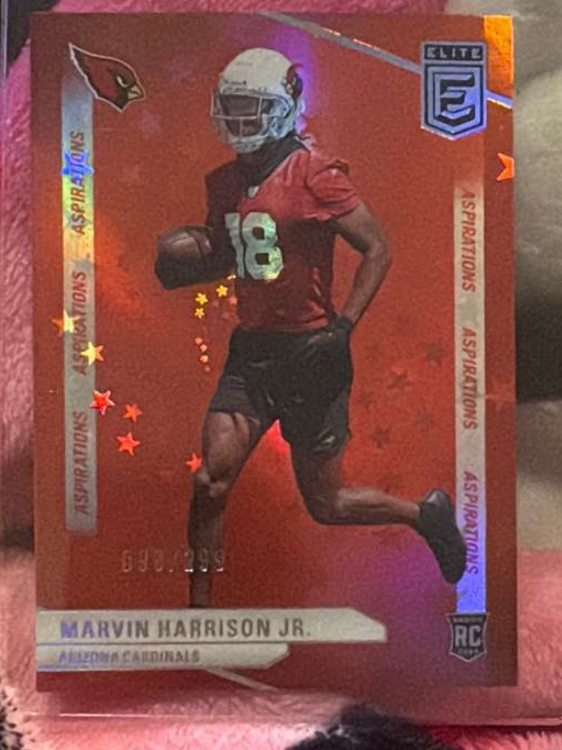 2024 Panini Donruss Elite #182 Marvin Harrison Jr Red Aspirations /299 (RC)