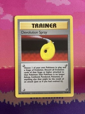 Pokemon Karte Devolution Spray Base Set Rare 72/102 Near Mint