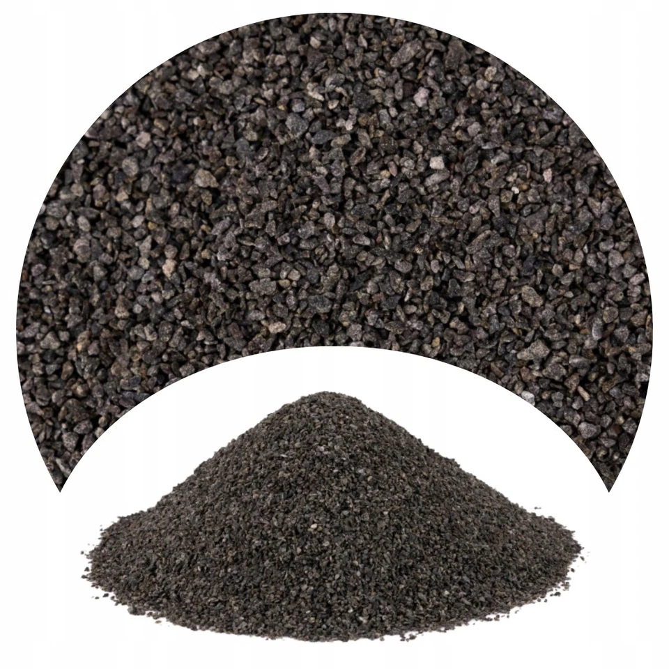 TD STONES Schwarzer Sand für Aquarien 8 kg 0,5-1 mm