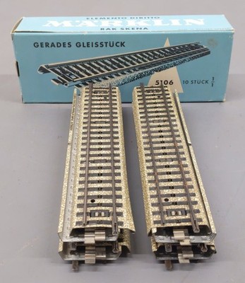 Marklin 5106 HO M Track Metal Straight Track (Box of 8) EX/Box
