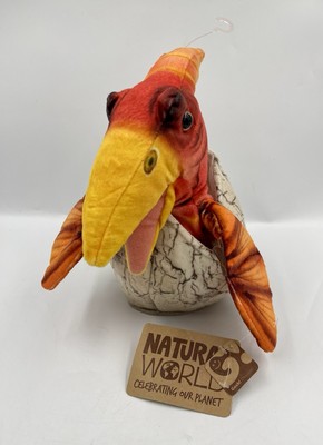 Dinosaurier Ei Handpuppe 23 cm Pterodaktylus Stoff Plüschtier - Natural World