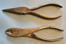 Pair Vintage Snap On Vacuum Grip 386 Diagonal Cutter No 96 Needle Nose Pliers