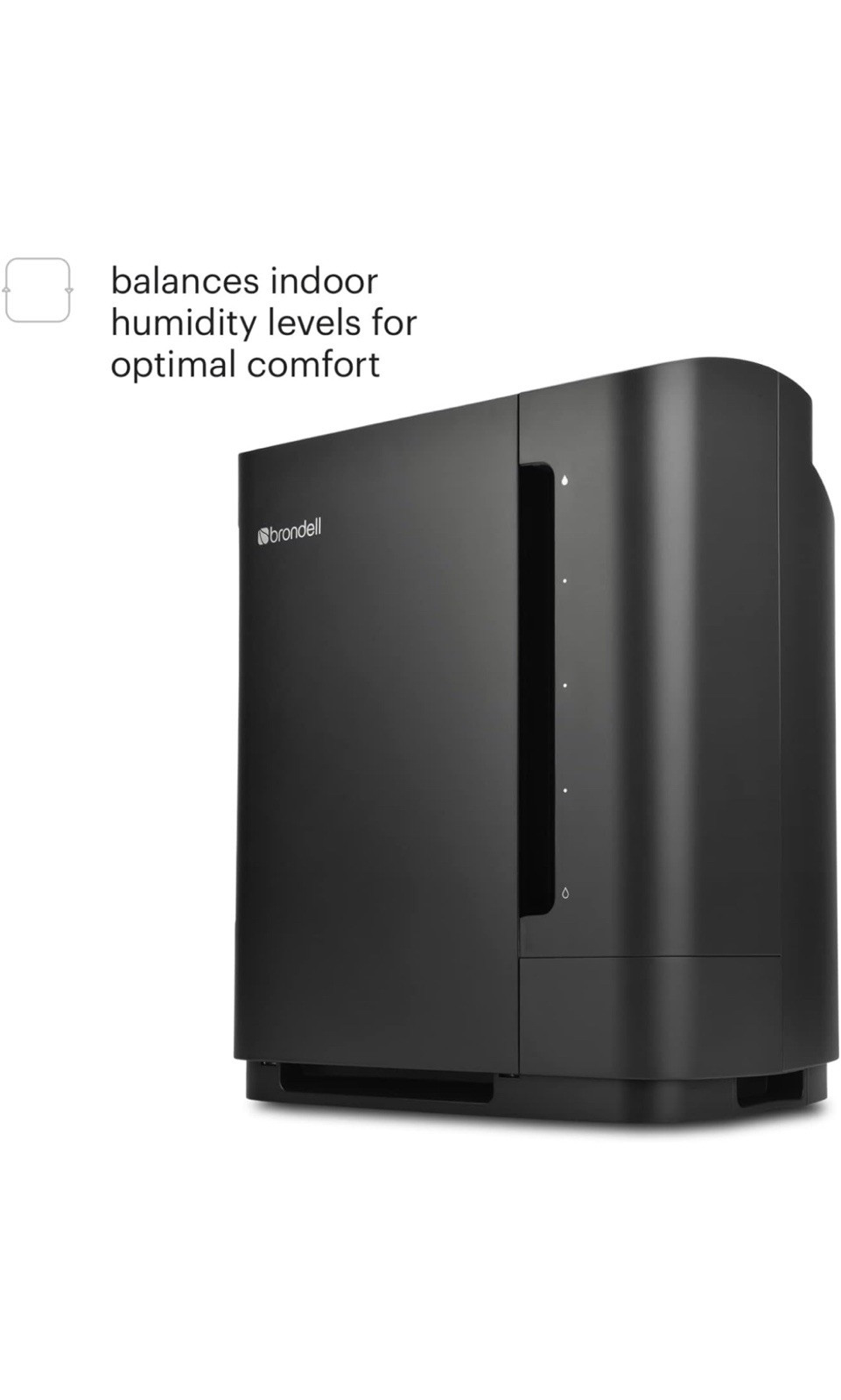 Brondell PR50-B Console Air Purifier - Black - Allergy Relief & Odor Eliminator