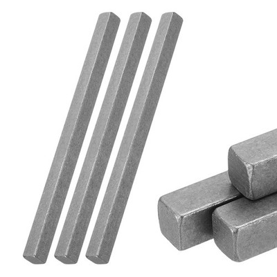 3Pcs 1/2''x1/2''x8'' 45# Cold-Drawn Square Steel Key Stock Rod