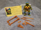 Vintage 1988 Teenage Mutant Ninja Turtle Leonardo Action Figure, Complete