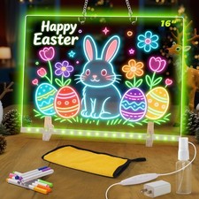 17" Led Drawing Board with 7 Colors Cosmody Drawing Board Classroom Rewards 1 PC