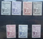 Belgium 1933: No. 377 to 383 MLH - CAT.: €265.00 CROIX DE LORRAINE