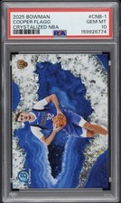 COOPER FLAGG 2025-26 BOWMAN CHROME CRYSTALIZED PSA 10 ROOKIE SSP CASE HIT