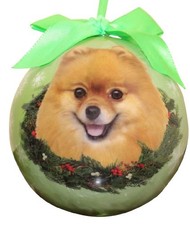Pomeranian Christmas Ornament Shatter Proof Ball Easy To Personalize