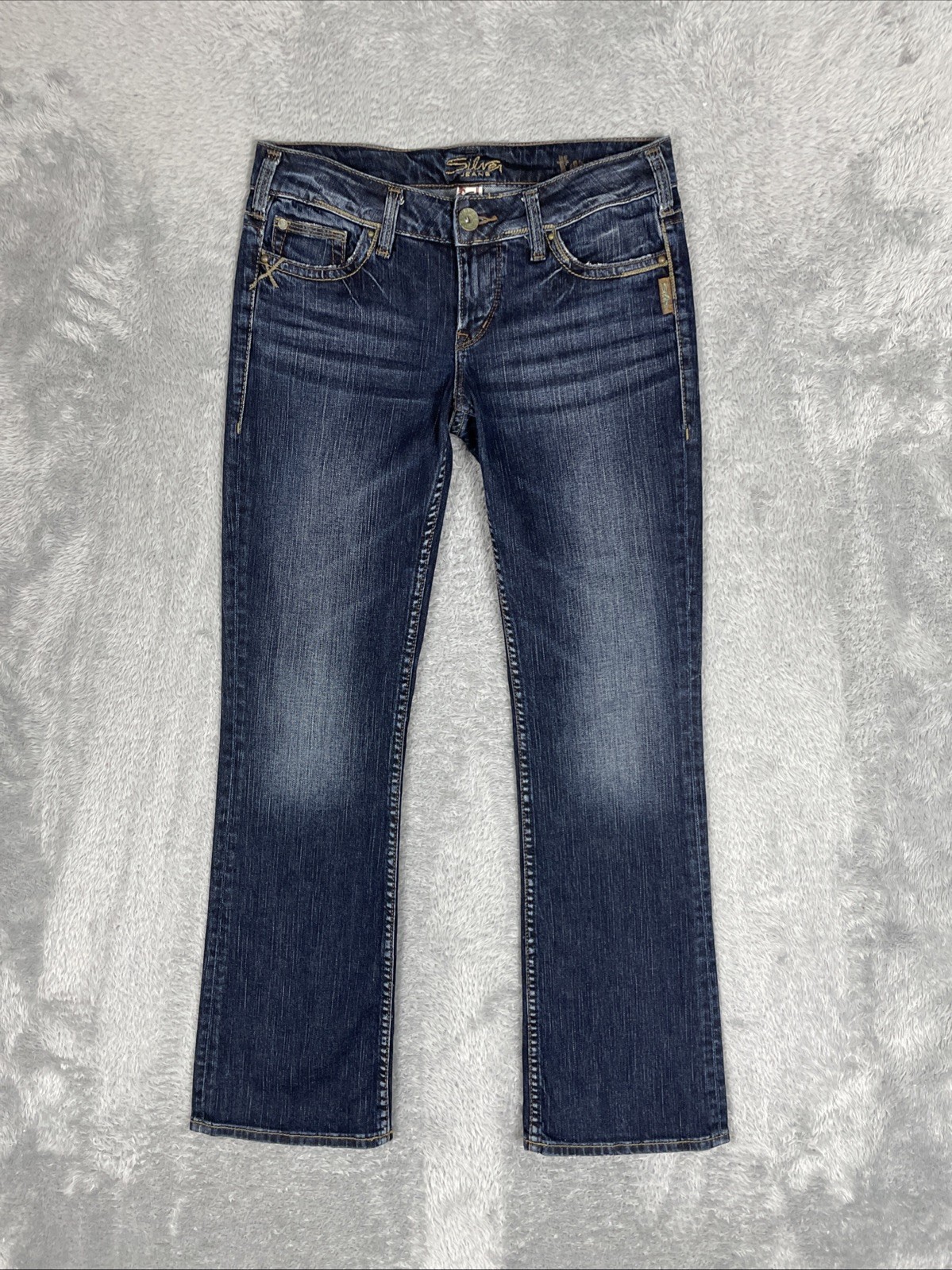 Silver Jeans Women's W28/L31* Dark Blue Toni Low Rise Bootcut Flex Denim Pants