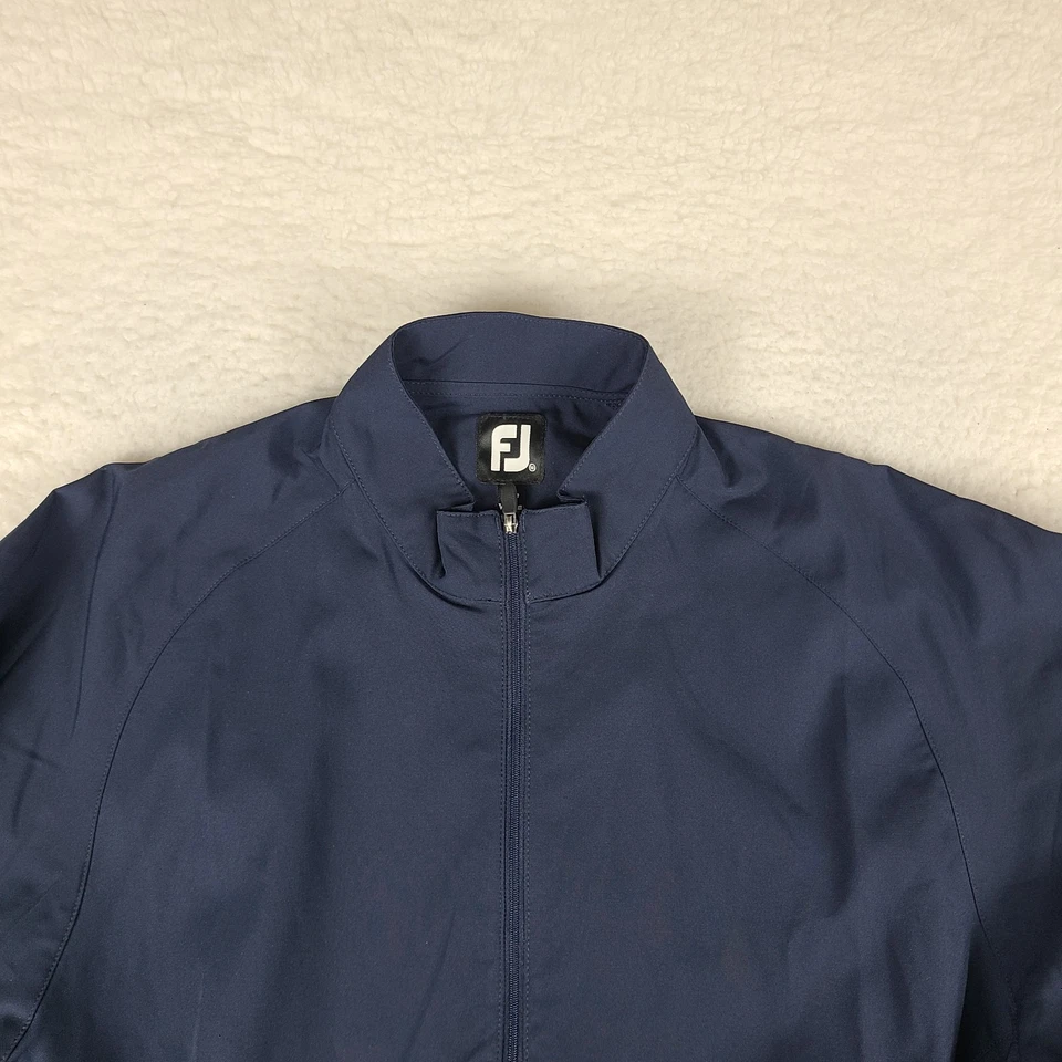 Foot Joy Pull Over Mens Medium Navy Blue Quarter Zip Sweater Windbreaker Rain - Image 3 of 4