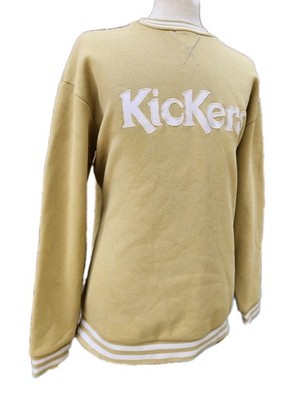 Kickers Pullover Original Fleece gefüttert Oversized Rundhals Logo Sweatshirt UK M  