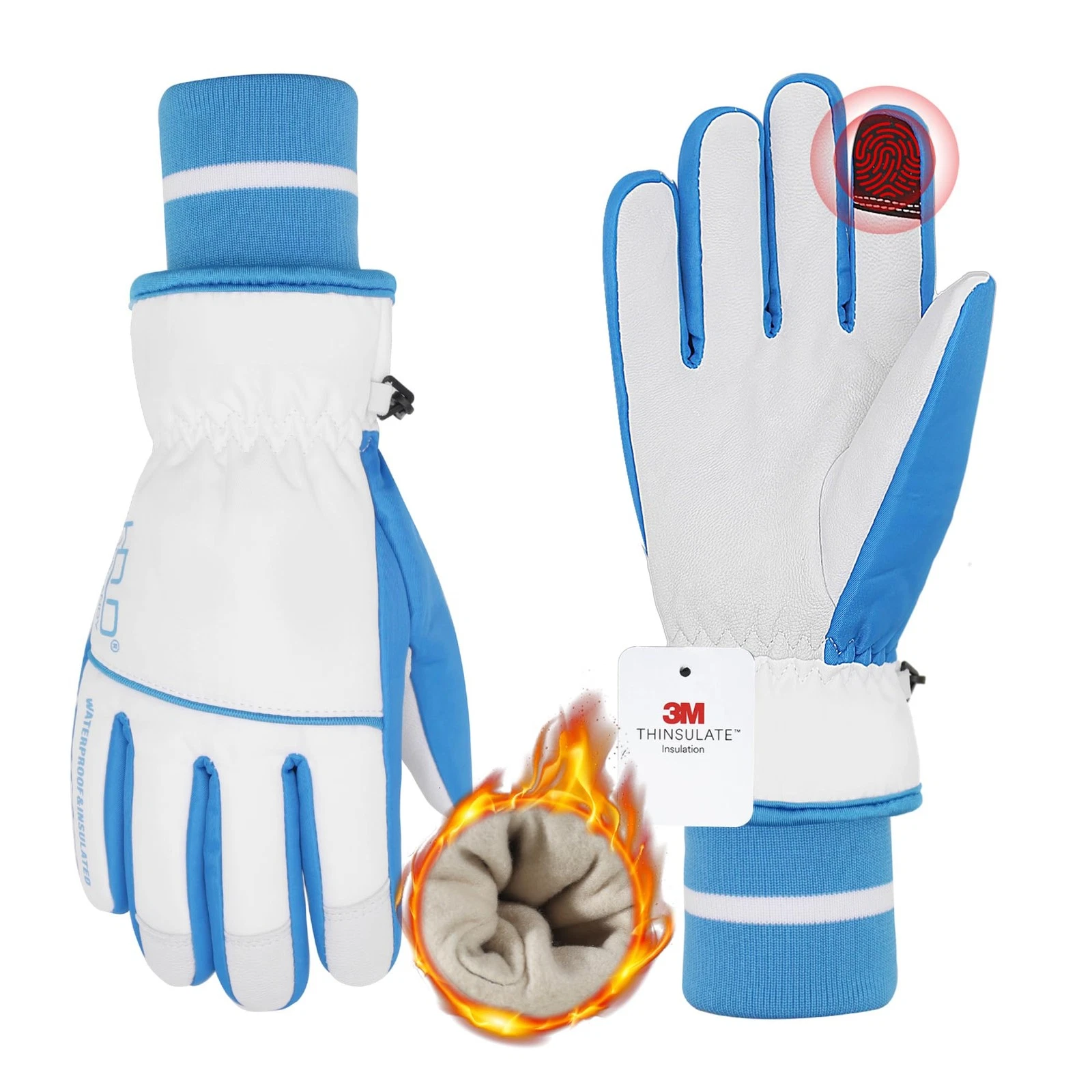 HANDLANDY Waterproof Insulated Work Gloves, 3M Thinsulate Thermal Winter Gloves