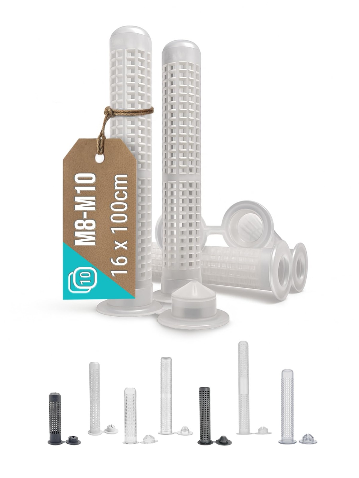 Douille de tamis 16x100 pour stopper le gaspillage de résine de scellement VOOXA Optimal