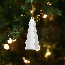 3.5" Durable White Christmas Tree Ornament Set