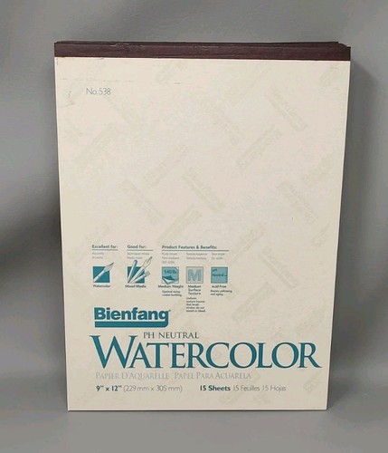 Vintage 1996 Bienfang PH Neutral Watercolor Art Paper Lot Of 6 Books 9"x12" #538 - Picture 2 of 13
