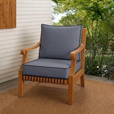 COVER ONLY-Contrast Trim 23x24x6 Replacement Patio Deep Seat Cushion Cover AD001