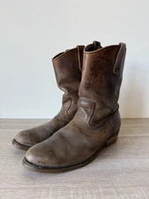 Vintage 1986 Red Wing Pecos Pull Up Work Mens Brown Leather Chore Boots 11.5 D