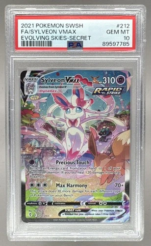 Sylveon VMAX 2021 Pokemon Sword & Shield Evolving Skies #212 PSA 10