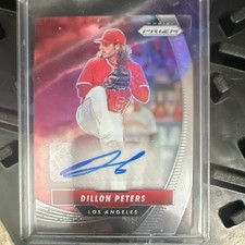 2020 Panini Prizm Dillon Peters GBG-DP Autograph Insert Angels Game Ball Graphs