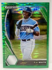 2021 Panini Prizm Draft Picks T.J. White - Green Pulsar Prizm #PDP143