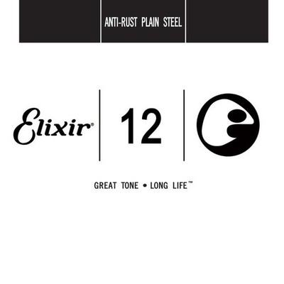Elixir Single .012 Anti-Rust Plain Steel String
