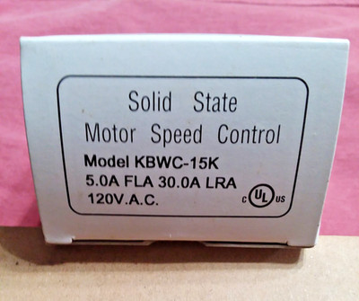 NEW KB ELECTRONICS KBWC-15K SOLID STATE MOTOR CONTROL SPEED SWITCH