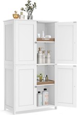 Floor Storage Cabinet Shaker Cabinet with 2 Adjustable Shelves
