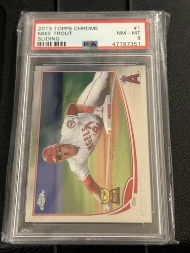 2013 Topps Chrome Mike Trout #1 Rookie Cup PSA 8