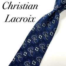 Auth Christian Lacroix Luxury Necktie Tie Ties Unisex ALL SILK 100 Multicolor C1