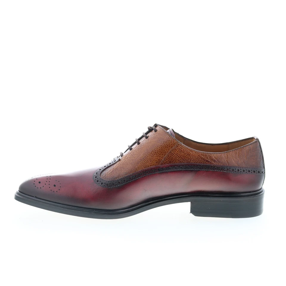 Mezlan Mez433 Mens Burgundy Leather Oxfords & Lace Ups Casual Shoes 9 - Image 3 of 4