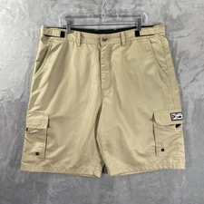 Pelagic Shorts men's 38x9 Cargo Pockets Fishing Outdoor Active Hybrid Tan Beige