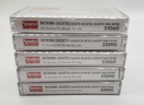 Sparco Dictating Cassettes NIP Set Of 5/90 & 30 Min Recording Tapes - Picture 4 of 4