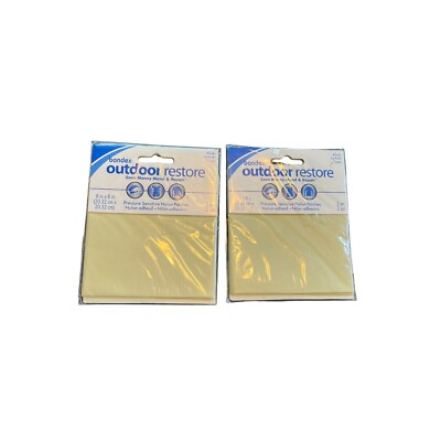 New Lot of 2 Bondex Khaki Pressure Sensitive Heavy Duty Nylon Patches Each 8''x8''