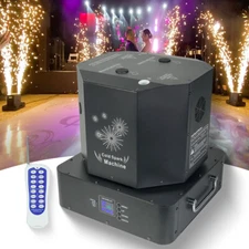 1300W Spin Cold Spark Machine Double DMX Sparkler Machine Fireworks Fountain