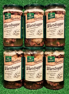 (10,60 /kg) 6x EWU Thüringer Rustikal WURSTSUPPE mit Fleischklößchen Versand 0 