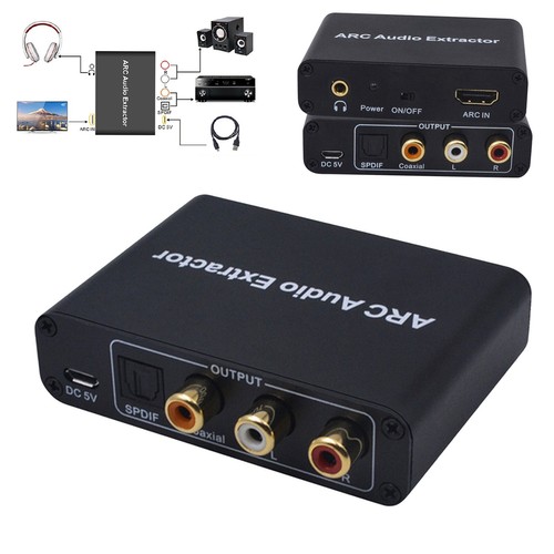 HD-MI ARC Audio Extractor Digital DAC To RCA Coax SPDIF Converter Adapter 3.5 mm - Afbeelding 8 van 16