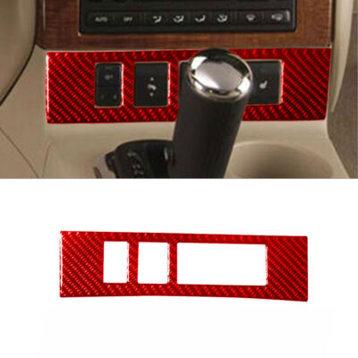 For Ford Explorer 08-10 B Red Carbon Fiber Below Digital Climate Control Cover