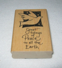 Stampendous - Rubber Stamp - Great tidings of Peace to all the Earth -
