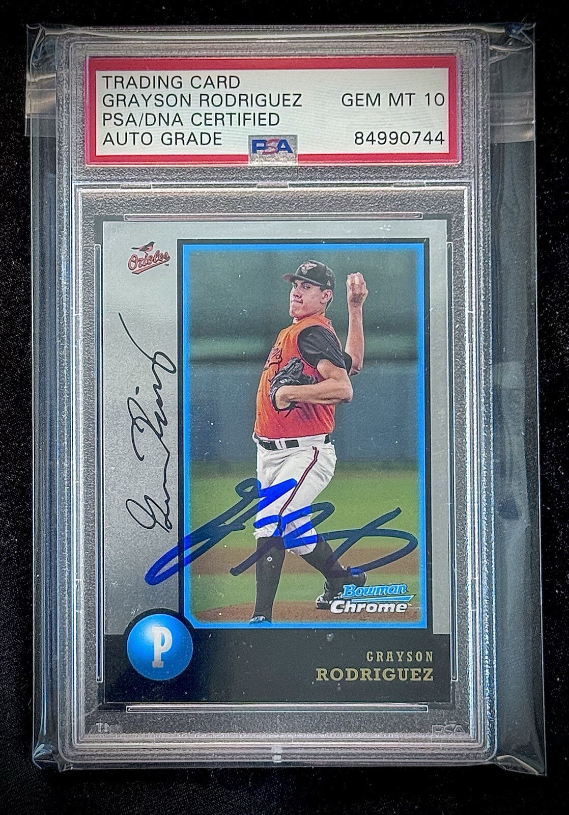 2018 Grayson Rodriguez Bowman Chrome Auto PSA DNA GEM MINT 10 Orioles Rookie Card