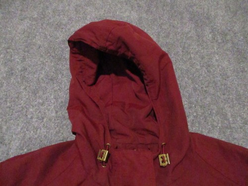 Eddie Bauer Jacket Men's Extra Large Burgundy Hooded Nylon Windbreaker - Picture 7 of 16