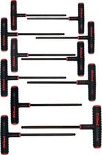 Eklind T Handle Hex Ball End Wrench Set 60811 SAE 11pc 5/64-3/8 Inch 9" Arm
