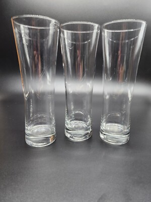 Vintage Clear Crystal Draft Beer Glasses **TALL** | eBay