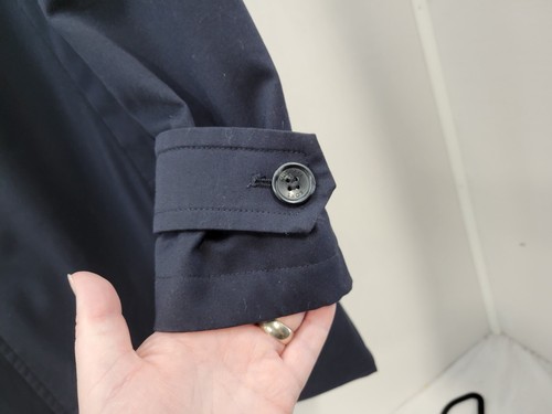 Michael Kors Mens Navy Blue Trench Coat Jacket Sz 44r 44 R Dress - Picture 3 of 6