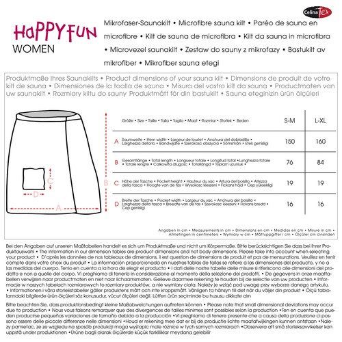 Saunakilts Mikro Flanell Damen Herren Saunahandtücher Sarong Happyfun CelinaTex - Bild 4 von 80