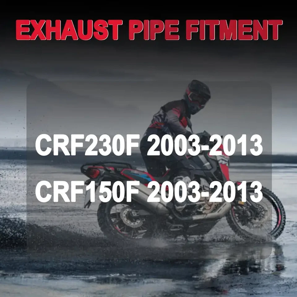 Kit de tubo de sistema de escape completo para moto de cross CRF230F para CRF230F CRF150F 2003-2013 Foto 3 de 4