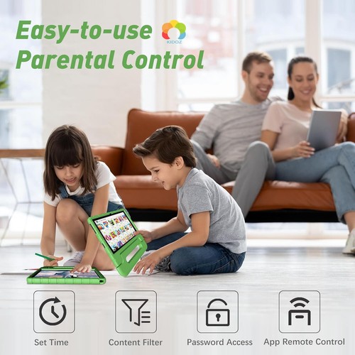New - VNEIMQN Tablet for Kids 10.1 Inch, 4GB+64GB Android 13, 8-Core CPU(Green) - Picture 5 of 10